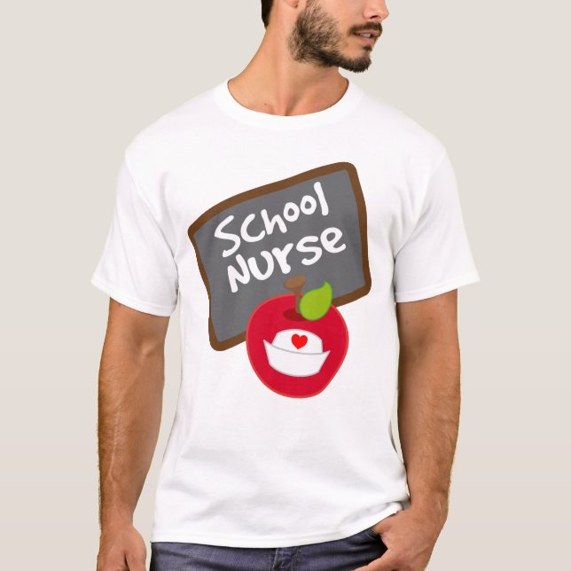 T-shirt Cadeau d'infirmière d'école (Devant)