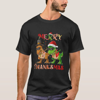 T-shirt Cadeau Dinosaur Dabbing Rappeur Hip Hop Merryhanks