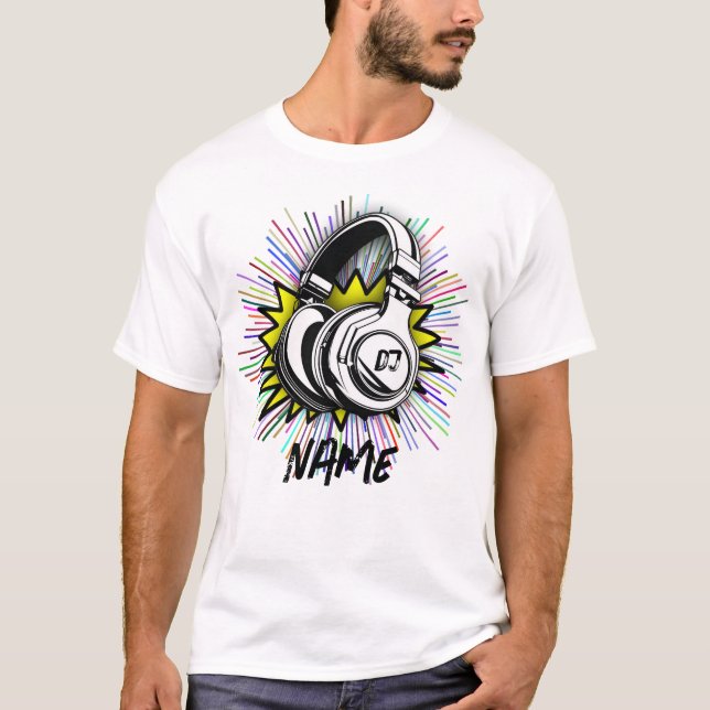 T-shirt Cadeau DJ customisé Avec Nom - Cadeau Personnalisé (Devant)