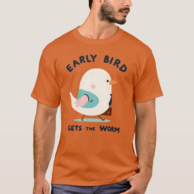 T-shirt Cadeau d'Oiseau précoce (Devant)