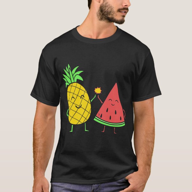 T-shirt Cadeau doux de pastèque d'ananas d'été (Devant)