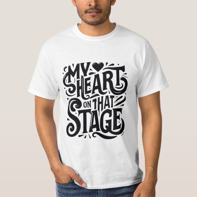 T-shirt Cadeau Drama Club - Typographie de l'artiste (Devant)