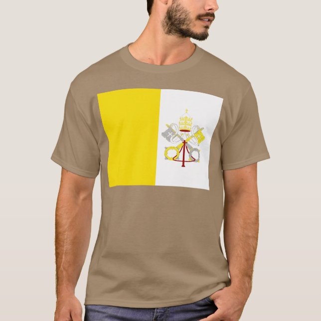 T-shirt Cadeau drapeau de la Cité du Vatican (Devant)