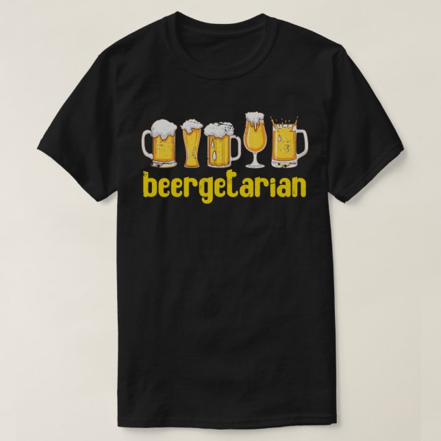 T-shirt Cadeau drôle d'amant de bière Bièregetarian Craft  (Design devant)