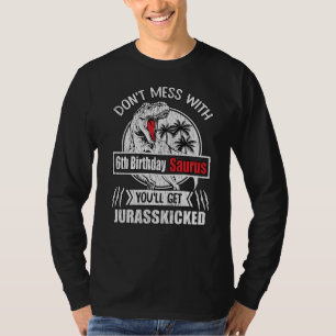 T-shirt Cadeau drôle d'anniversaire 6 ans Dinosaure T Rex