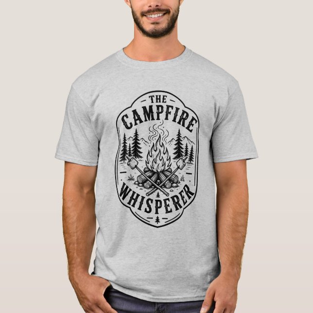 T-shirt Cadeau drôle d'aventure de feu de camp de camping, (Devant)