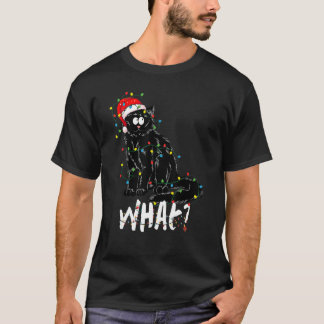 T-shirt Cadeau drôle de chat noir renversant l'arbre de No