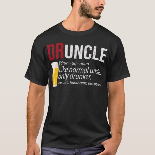 T-shirt Cadeau drôle de chemise de Druncle pour oncle Beer (Devant)