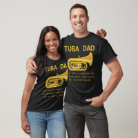 T-shirt Cadeau drôle de fanfare de joueur de tuba de papa
