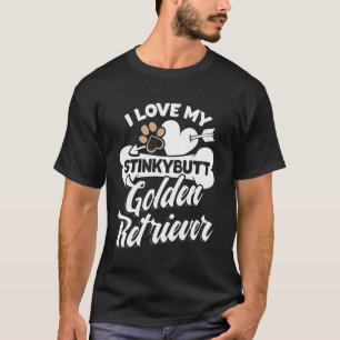 T-shirt Cadeau drôle de Golden Retriever - J'aime mon Stin