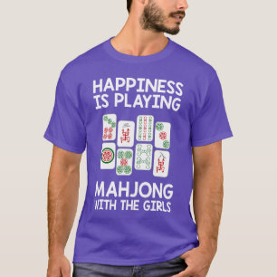 T-shirt Cadeau drôle de Mahjong Cool Happiness joue au Mah