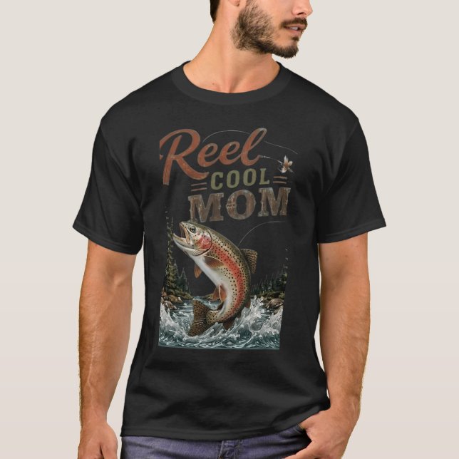 T-shirt Cadeau drôle de maman de pêche (Devant)