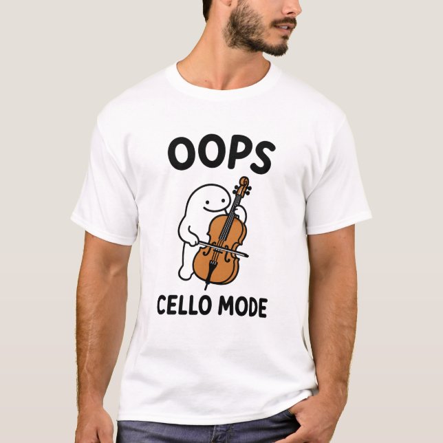 T-shirt Cadeau drôle de mode violoncelle Personnage mignon (Devant)