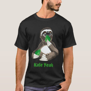 T-shirt Cadeau drôle de paresseux végane de chou kale végé