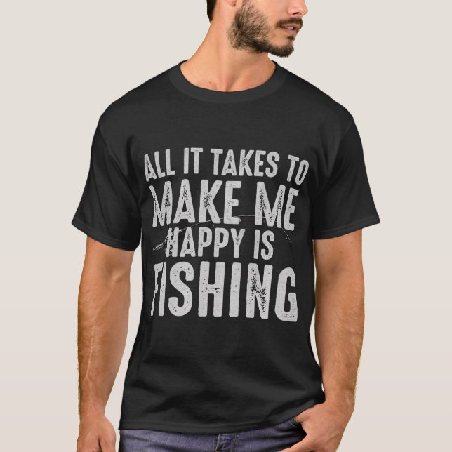 T-shirt Cadeau drôle de pêcheur de poisson (Devant)