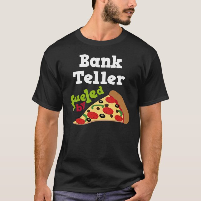 T-shirt Cadeau (drôle) de pizza de guichetier (Devant)