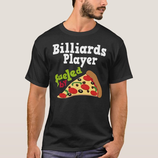 T-shirt Cadeau (drôle) de pizza de joueur de billards (Devant)