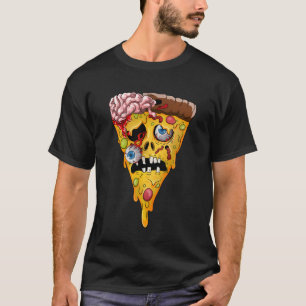 T-shirt Cadeau drôle de pizza zombie pour amateur de pizza