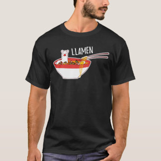 T-shirt Cadeau drôle de Ramen de lama de Llamen pour des