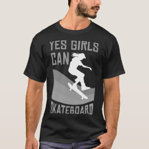 T-shirt Cadeau drôle de skateboard pour filles qui font du