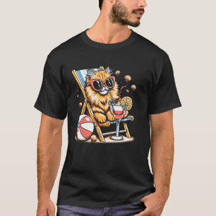 T-shirt Cadeau drôle de vacances d'été pour chat amateur d
