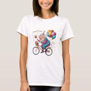 T-shirt Cadeau drôle de vélo de grand-mère pour anniversai