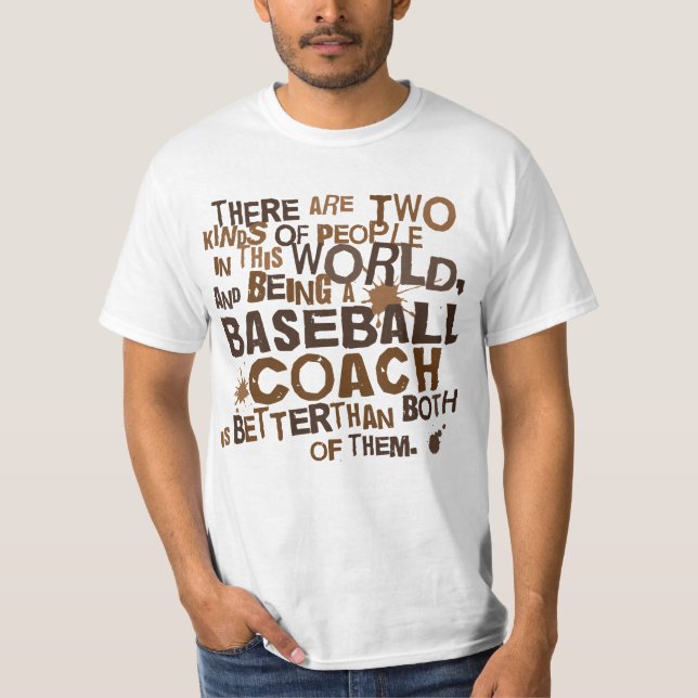 T-shirt Cadeau (drôle) d'entraîneur de base-ball (Devant)