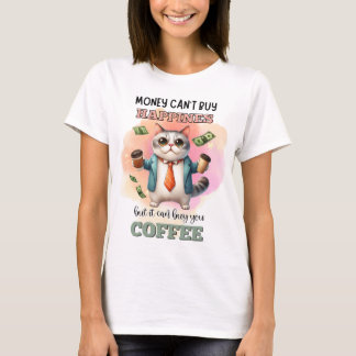 T-shirt Cadeau drôle pour amateur de chats : L'argent ne p