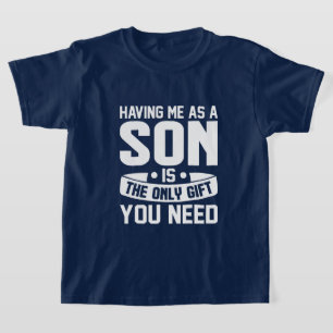 T-shirt Cadeau drôle pour fils en art de mots 