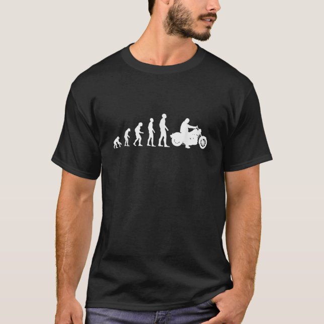 T-shirt Cadeau drôle pour motard homme Idée évolution  (Devant)