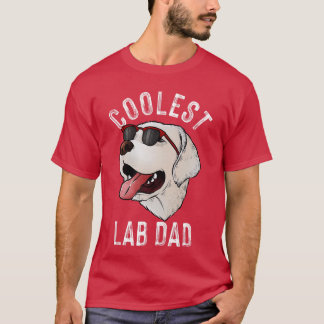 T-shirt Cadeau drôle pour papa de Lab blanc pour chien Lab