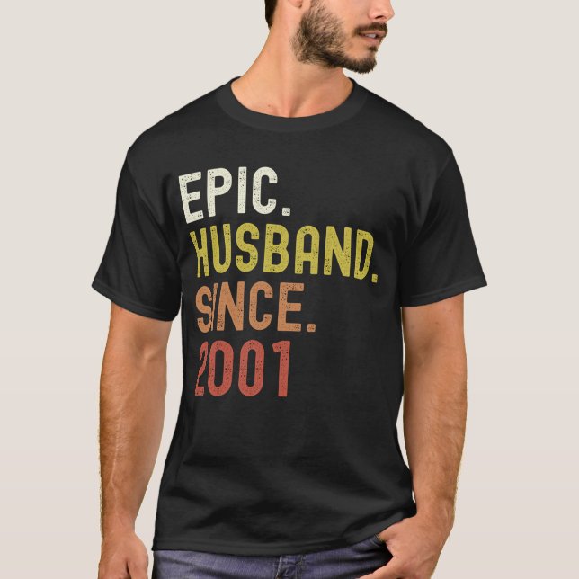 T-shirt Cadeau du 20e anniversaire du Mariage 2001 (Devant)