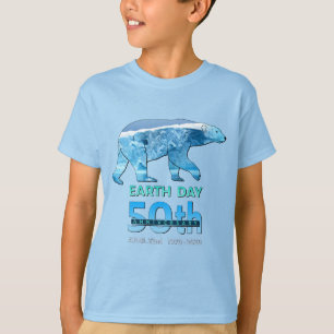 T-shirt Cadeau du Jour de l'terre de l'ours polaire à l'oc