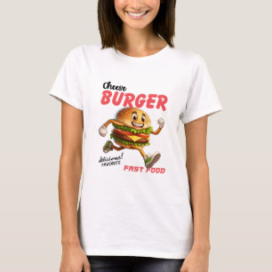 T-shirt Cadeau du pied de page Chemise Burger Drôle Ch