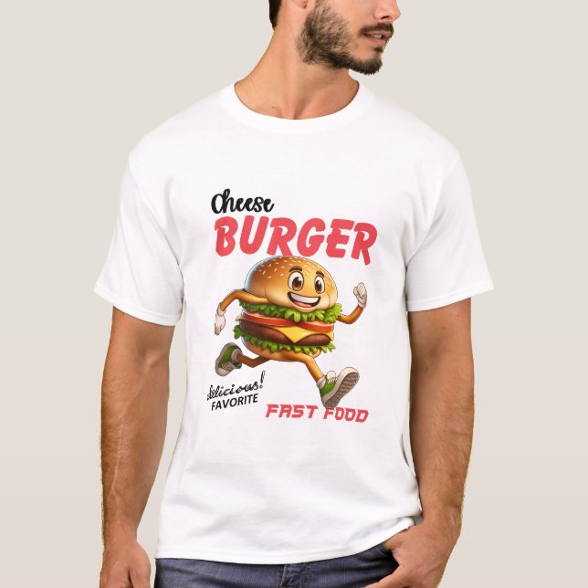 T-shirt Cadeau du pied de page | Chemise Burger Drôle | Ch (Devant)