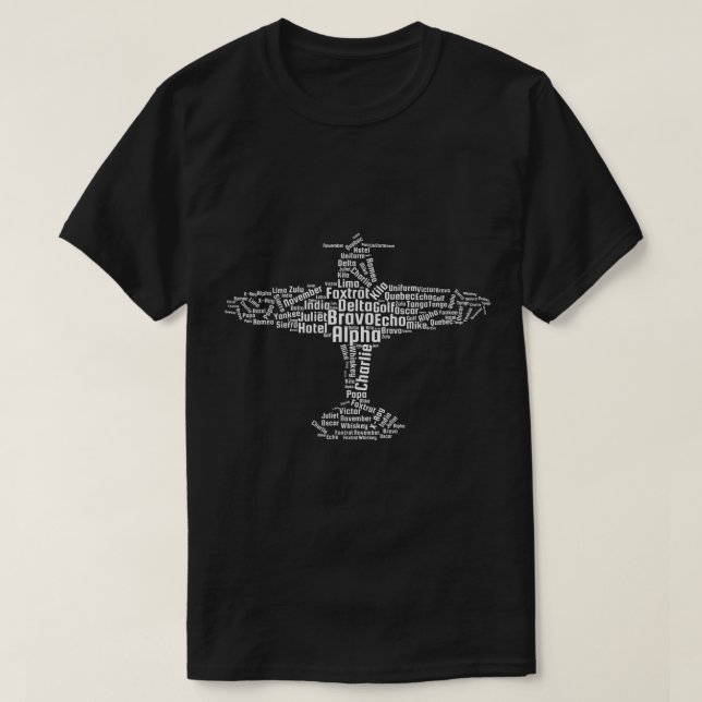 T-shirt Cadeau du pilote pilote de vol phonétique (Design devant)