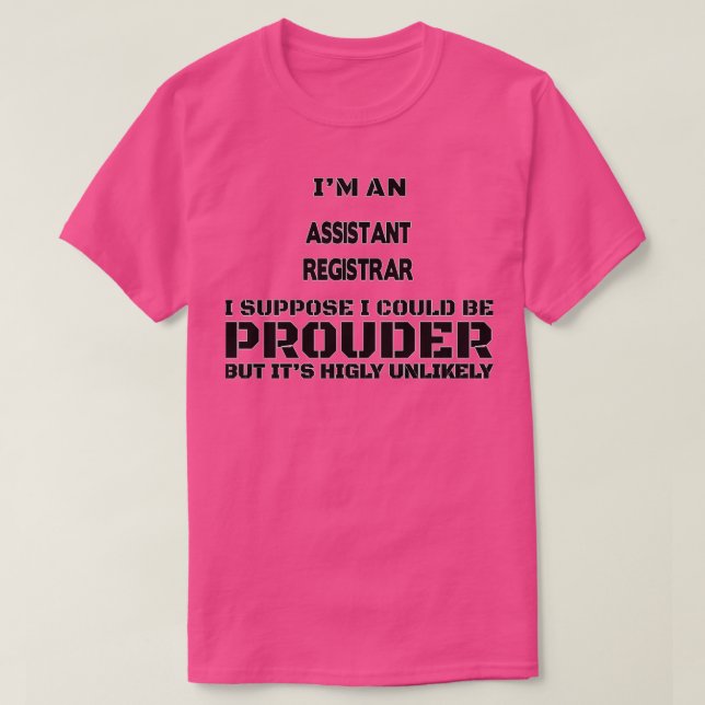 T-shirt Cadeau du registraire adjoint 2 (Design devant)