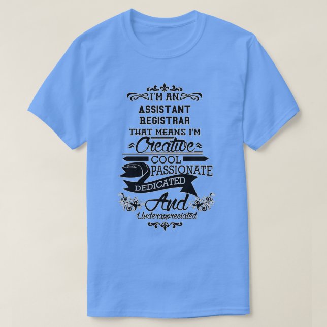 T-shirt Cadeau du registraire adjoint 3 (Design devant)