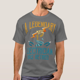 T-shirt Cadeau Électricien Humour retraité