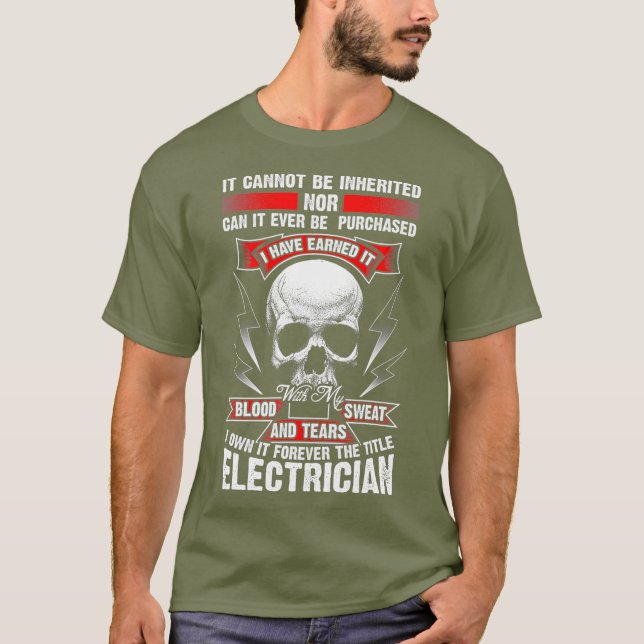 T-shirt Cadeau Electricien vintage Drôle Profession Pride (Devant)