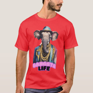 T-shirt Cadeau éléphant Gangsta Life