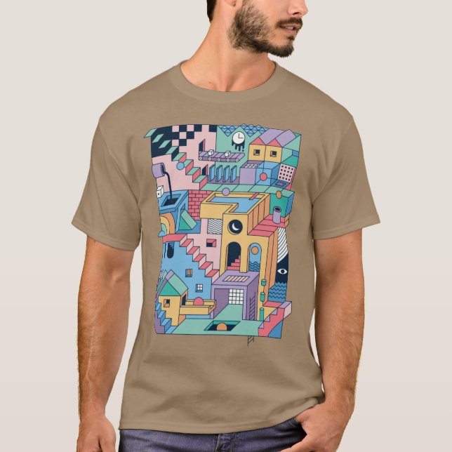 T-shirt Cadeau Escher des années 80 (Devant)
