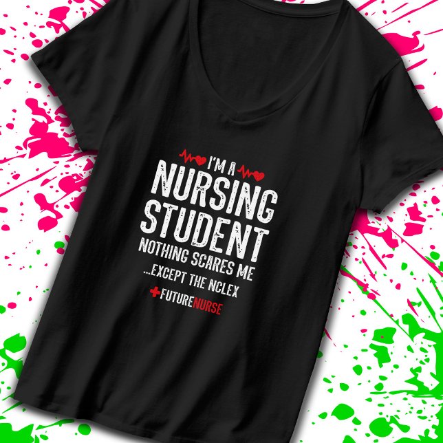 T-shirt Cadeau étudiant en soins infirmiers - préparation  (Embrace your fearless spirit as a nursing student who enjoys just a little bit of sarcasm! -Teemixer)