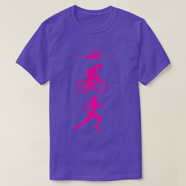 T-shirt Cadeau féminin de triathlon (Design devant)