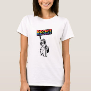T-shirt Cadeau féministe Résister Statue de la Liberté