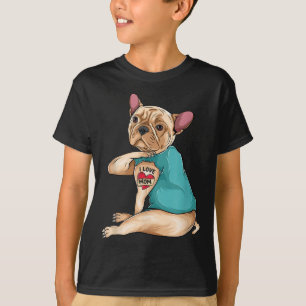 T-shirt Cadeau fête des mères drôle chien Bouledogue franç