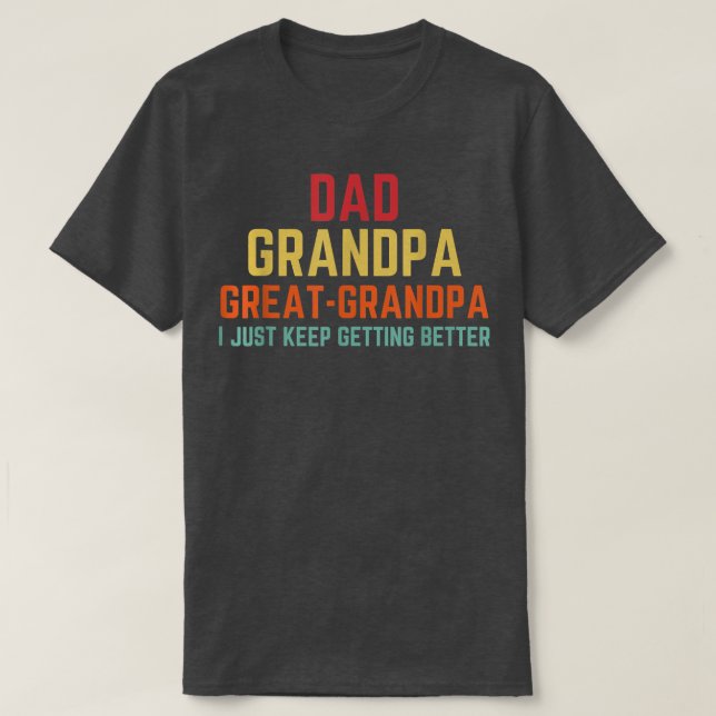 T-shirt Cadeau fête des pères de Grand-Enfants Papa Grand- (Design devant)