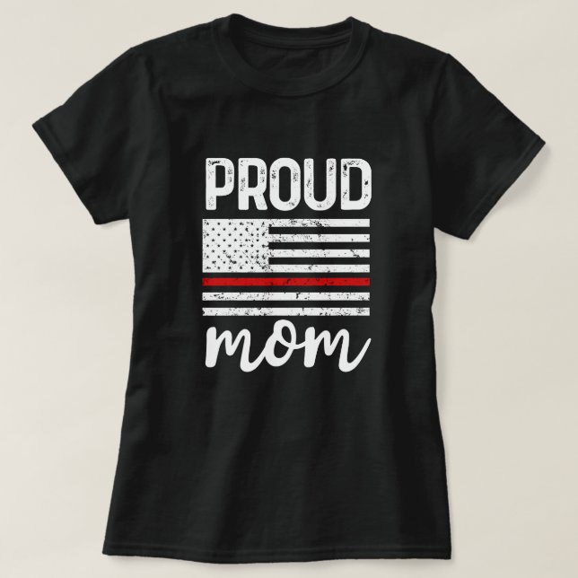 T-shirt Cadeau fier de drapeau américain de maman de (Design devant)