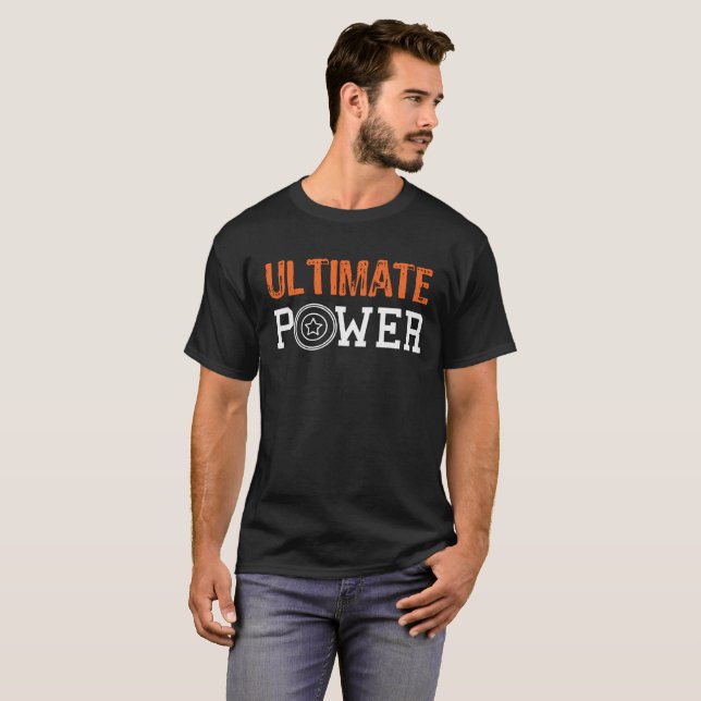 T-shirt Cadeau final de puissance de frisbee pour les gils (Devant entier)