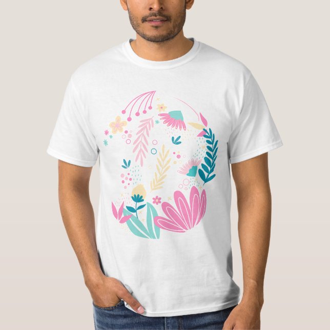 T-shirt Cadeau Fleur sauvage coloré tendance (Devant)